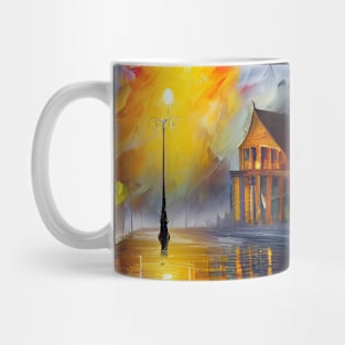 Colorful Oleo House in the Corner Scene Mug